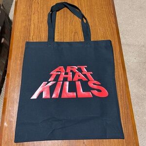 Brand new black Gallery Dept. Canvas Tote Bag. “Art that Kills”